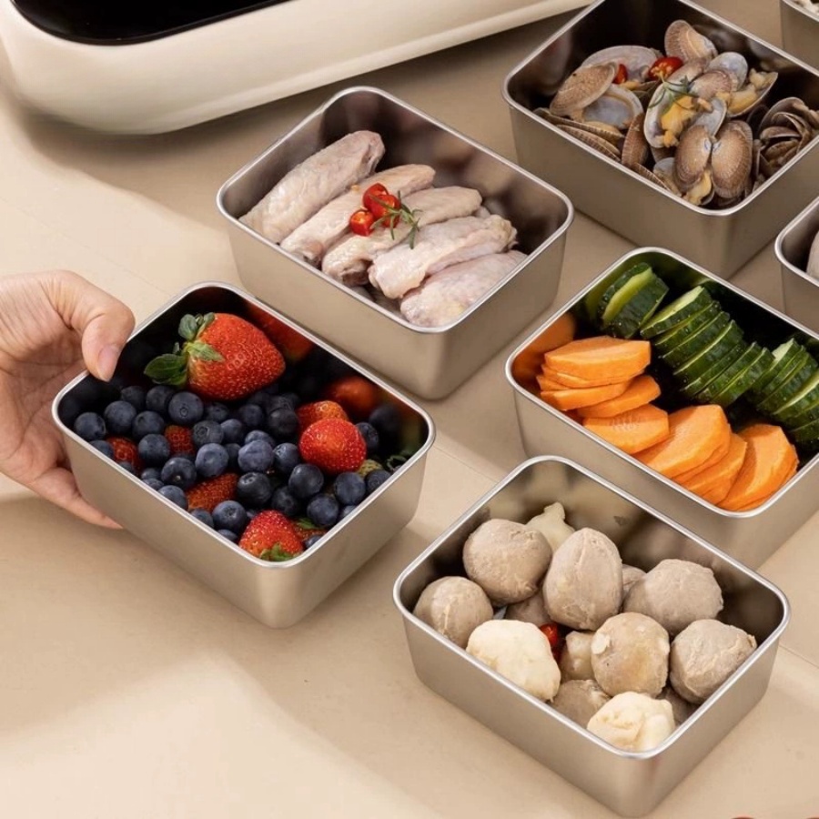 Food Storage Refrigerator - 1-2-3 adet Dikdörtgen Paslanmaz Çelik Gıda
