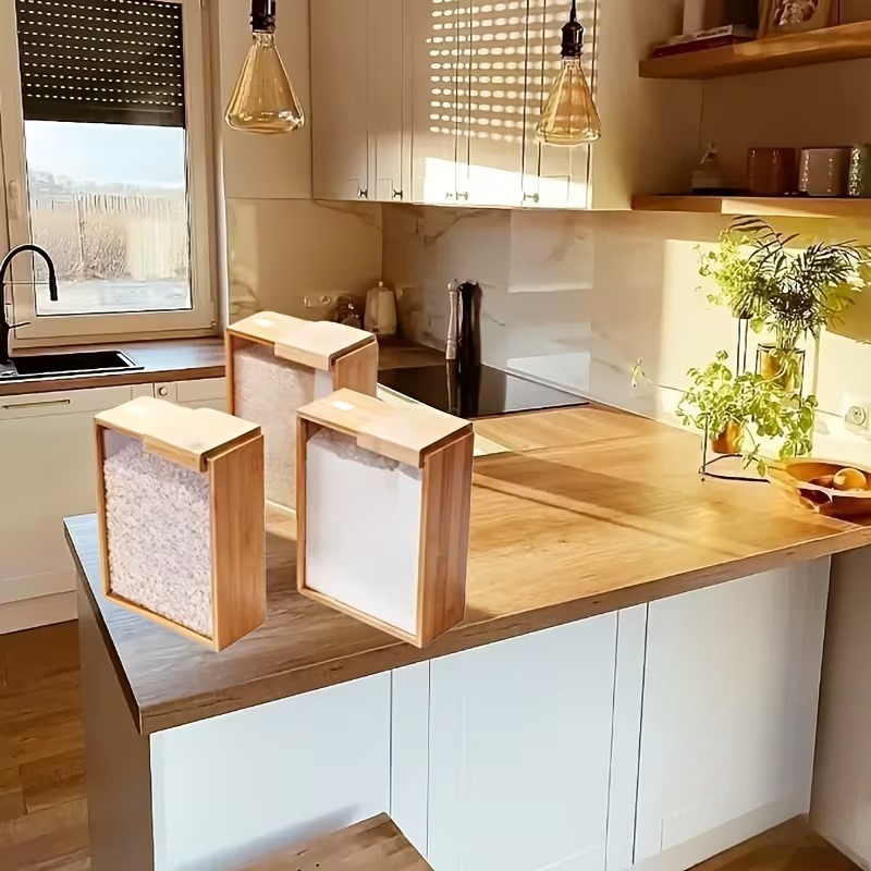 Stackable Pantry Bin - 3 Adet Hava Geçirmez Sürgülü Kapaklı