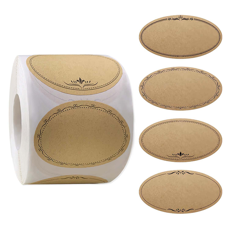 Food Storage Label - 250 Etiket/Rulo 2.5*1.4 inç Kraft Kağıt