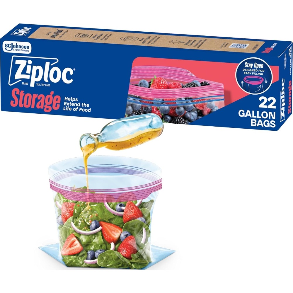Food Storage Freezer - Gallon Dik Tabanlı Gıda Saklama Poşetleri