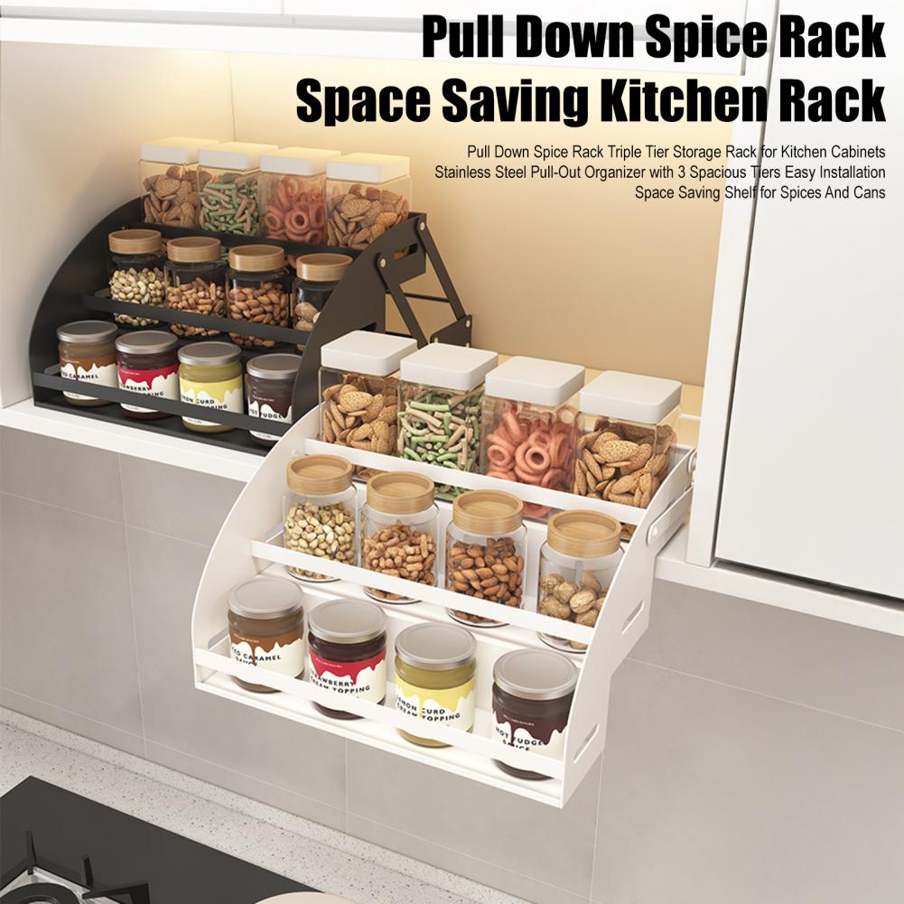 Food Storage Without Plastic - Üç Katlı Baharatlık Düzenleyici, 3 Katlı