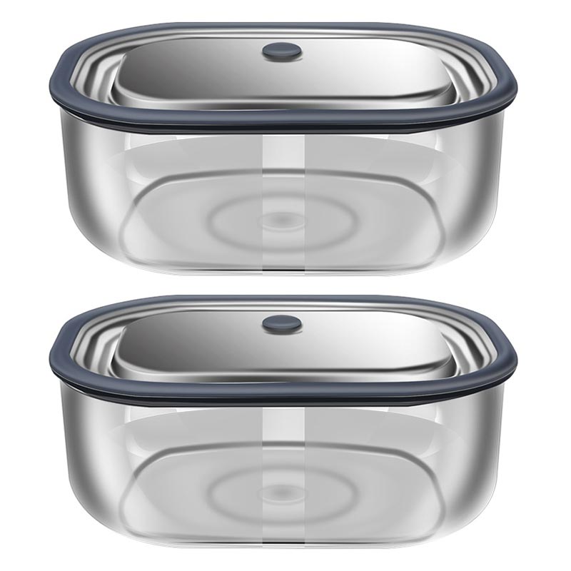 Food Storage Glass Box - Uzun borosilikat cam dikdörtgen yemek kabı