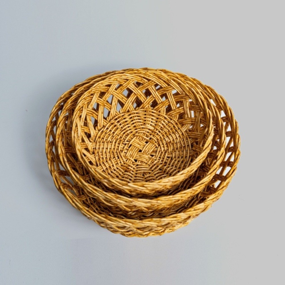 Food Storage Without Plastic - Doğal Stil Rattan Benzeri Meyve Sepeti