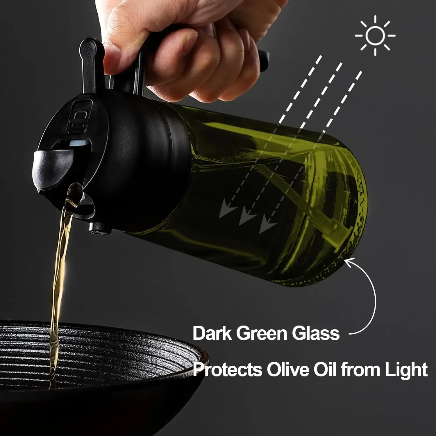 2in1 Siyah Cam Zeytinyağı Püsk - Salad Dressing Bottle incelemesi ve fiyatı