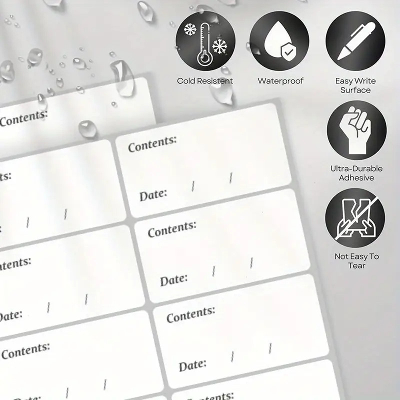100 adet/10 yaprak Su Geçirmez - Food Storage Label incelemesi ve fiyatı