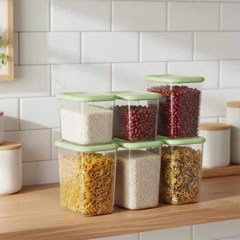 6 Parça Hava Geçirmez Gıda Sak - Stackable Pantry Bin incelemesi ve fiyatı