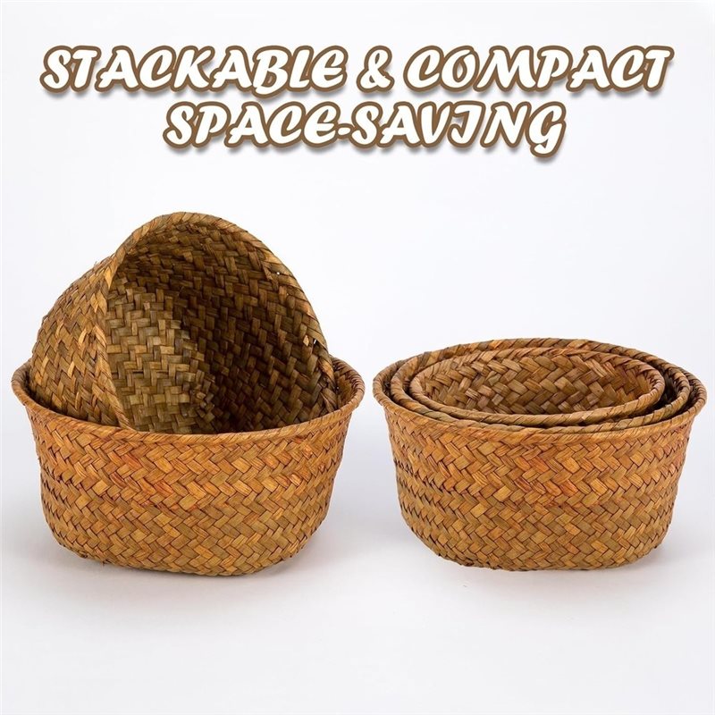 SHGO-Round Deniz Çayırı Dokuma - Stackable Pantry Bin incelemesi ve fiyatı