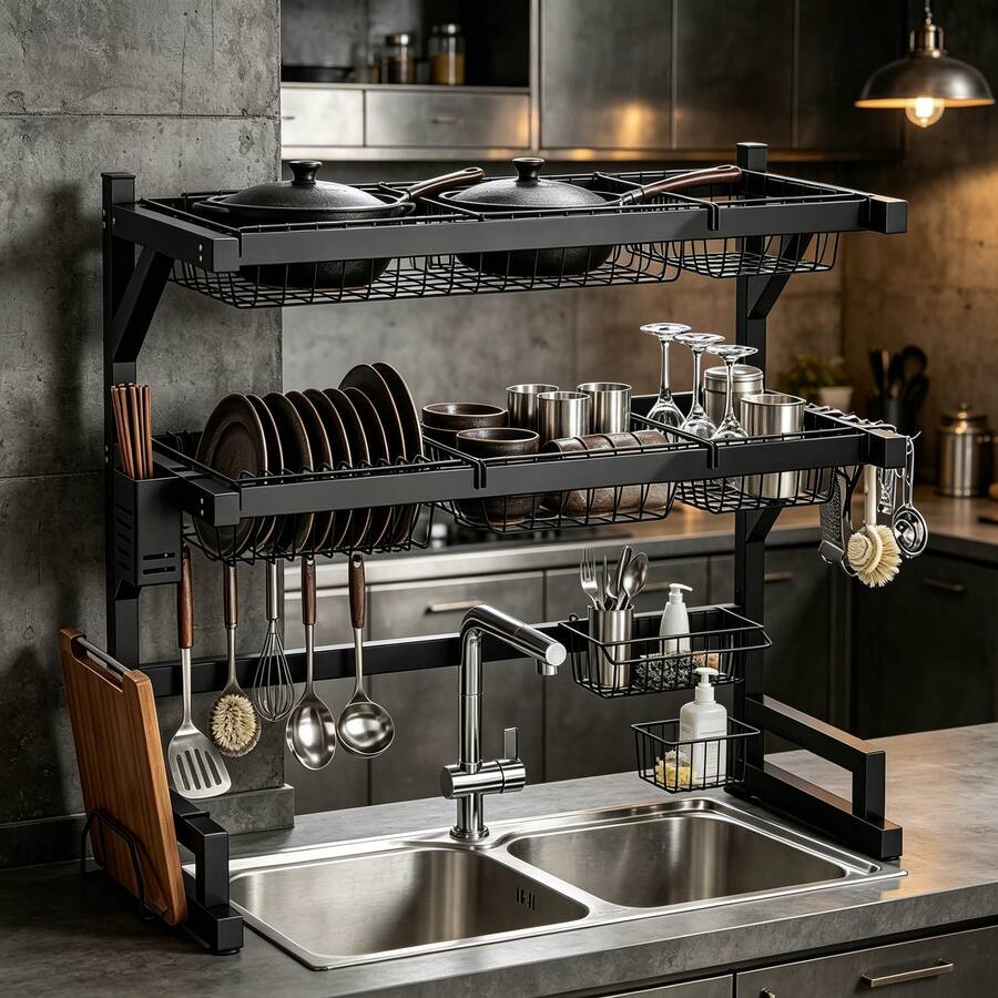 2 Katlı Mutfak Lavabo Üstü Bul - Food Storage Rack incelemesi ve fiyatı