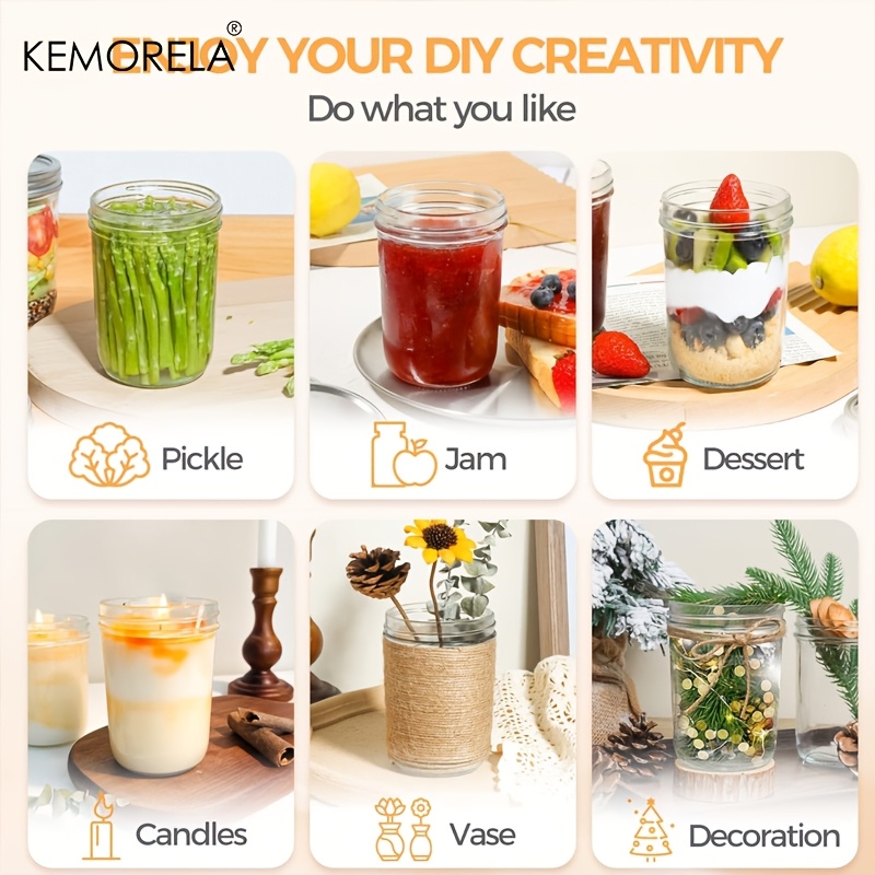 KEMORELA Mason Kavanoz 350 ML  - Food Storage Glass Box incelemesi ve fiyatı