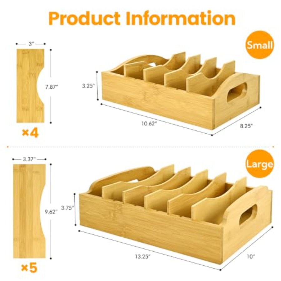 2'li Paket Bambu Kapak Düzenle - Food Storage Organizer incelemesi ve fiyatı