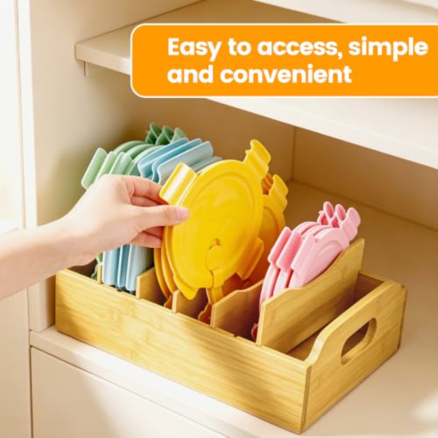 2'li Paket Bambu Kapak Düzenle - Food Storage Organizer incelemesi ve fiyatı