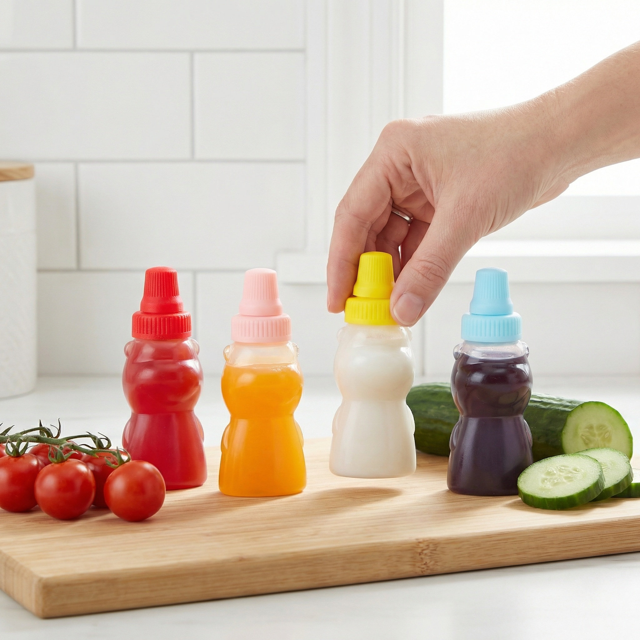 8 adet Mini Ayı Çeşni Şişeleri - Salad Dressing Bottle incelemesi ve fiyatı